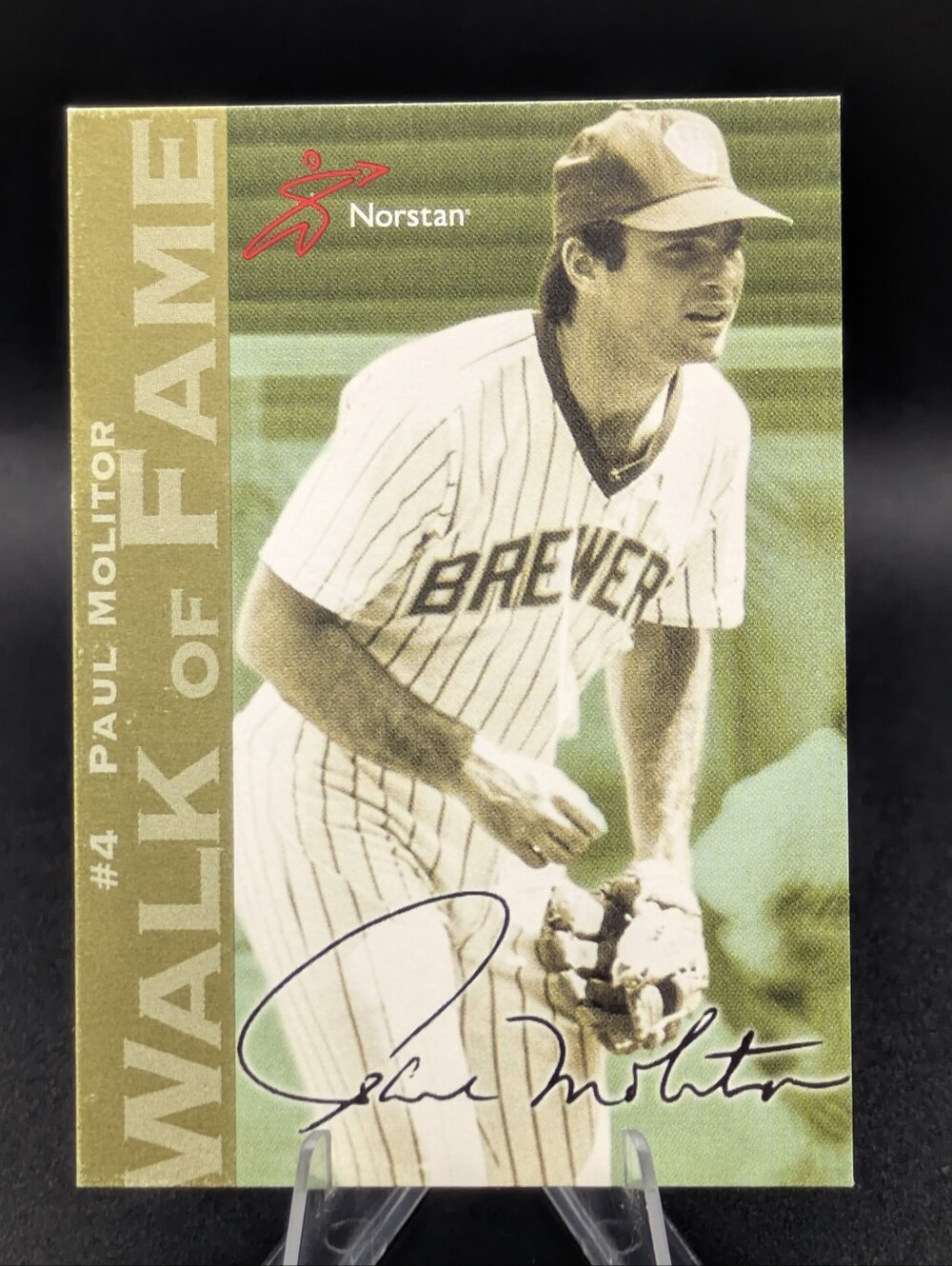 2001 Norstan Milwaukee Brewers Walk of Fame Paul Molitor No Number Promo Card